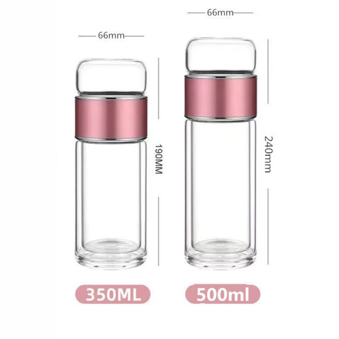 Portable Tea Infuser Glass Bottle | BenevaFit