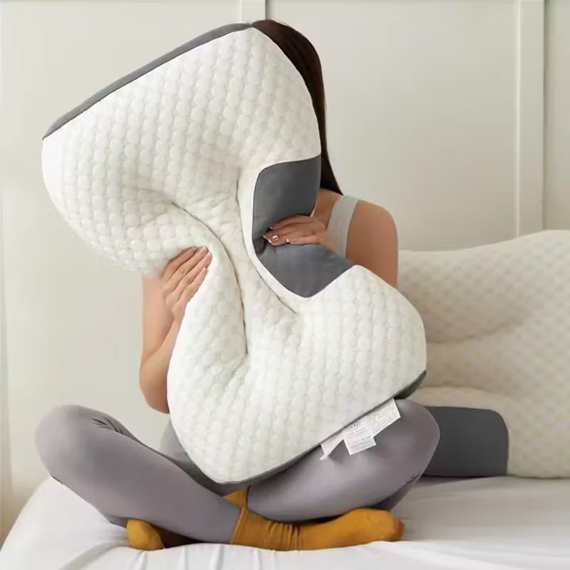 Adjustable Orthopedic Pillow Therapeutic Support with Breathable Quilted