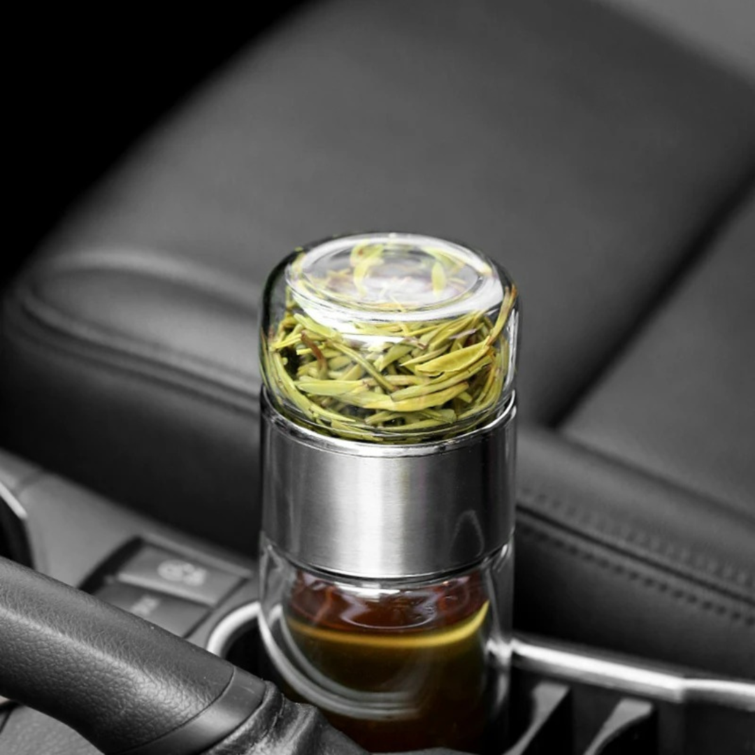 Portable Tea Infuser Glass Bottle | BenevaFit
