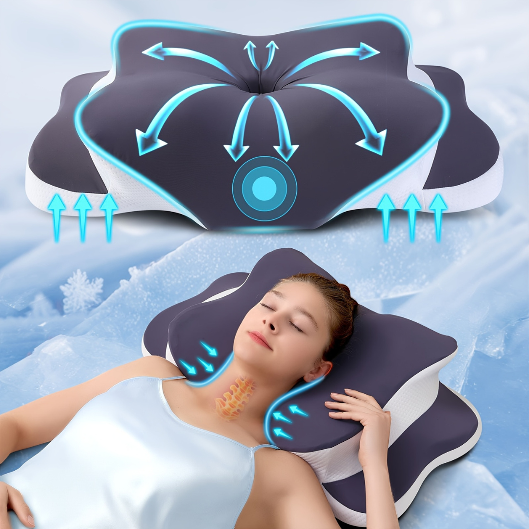 Ergonomic memory foam neck pillow