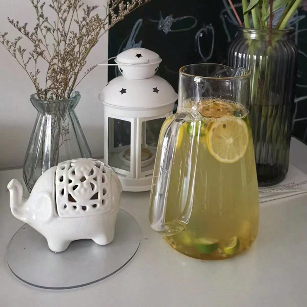 Ceramic Hollow Elephant Candle Holder Incense