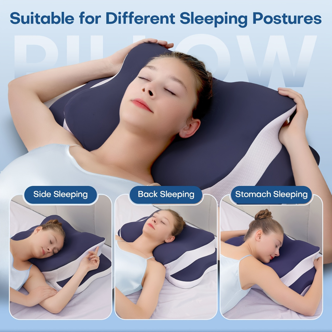 Ergonomic memory foam neck pillow