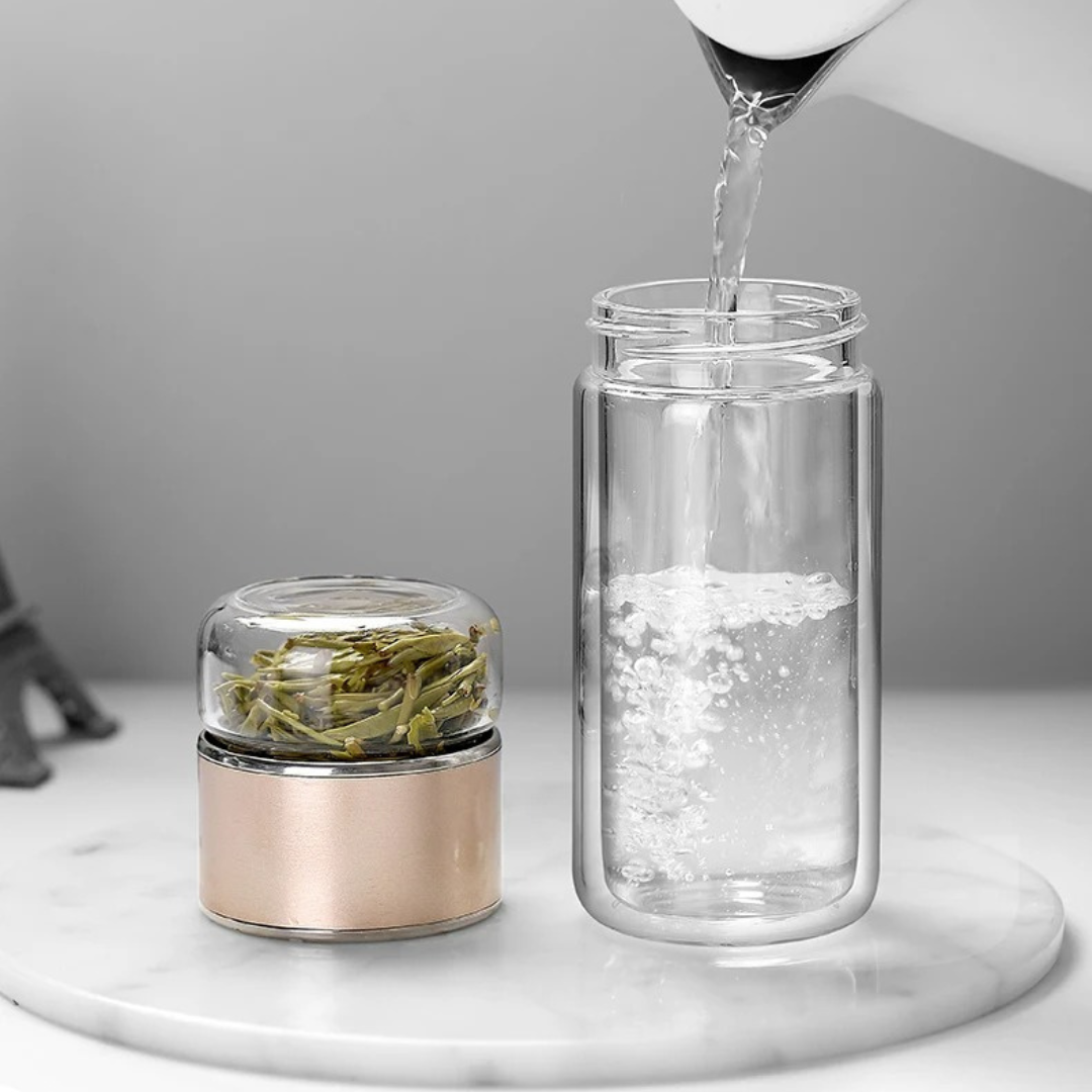 Portable Tea Infuser Glass Bottle | BenevaFit