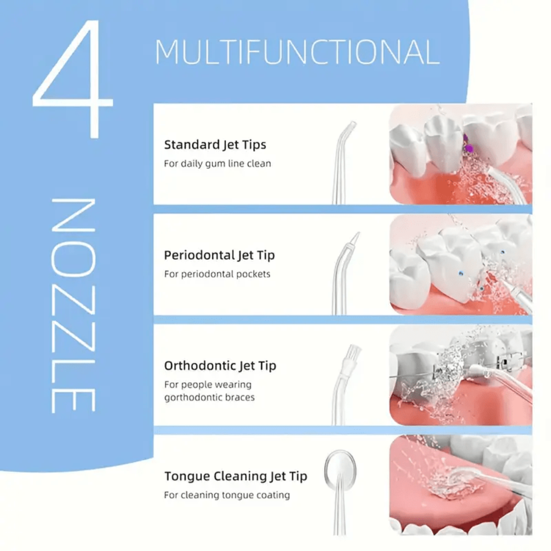 Cordless Portable Water Flosser Dental Cleaner