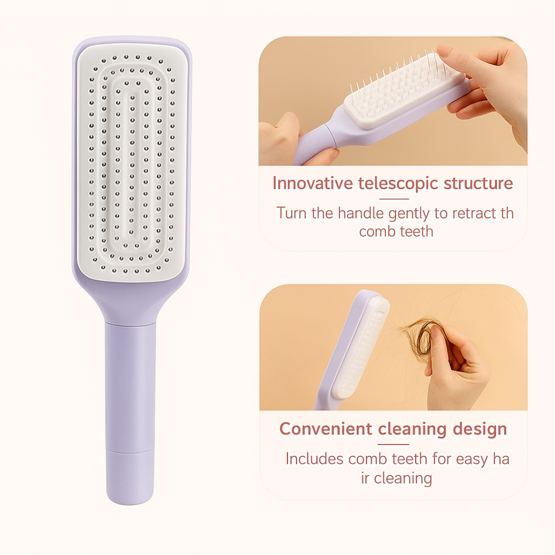 Self-Cleaning Hair Brush Massager | BenevaCare