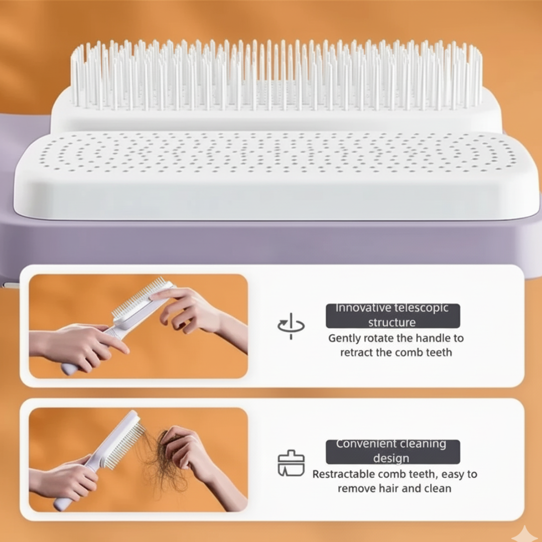Self-Cleaning Hair Brush Massager | BenevaCare