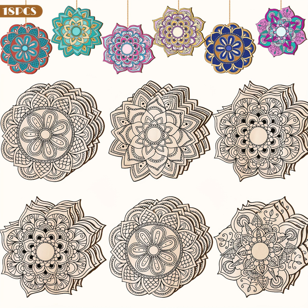 Unfinished Wooden Mandala